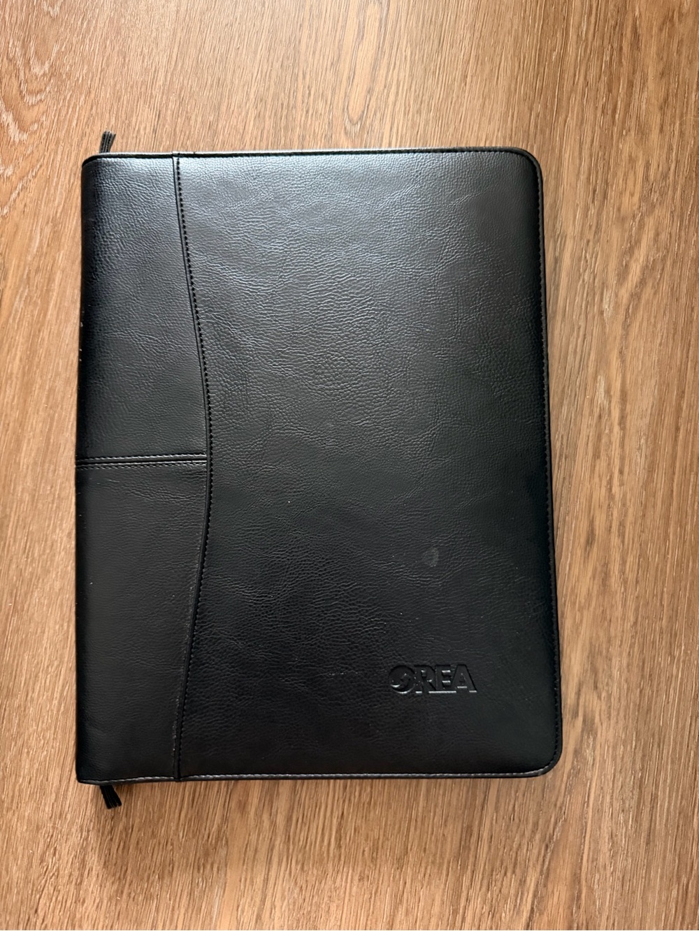 OREA Black Leather Portfolio Folder